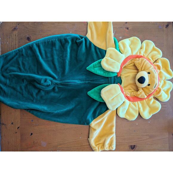 DISNEY STORE Winnie the Pooh Peapod Sunflower Costume 0-3 Months Plush Soft - Picture 4 of 9